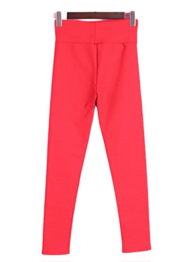 【徐】[万]包邮 148256库存春秋季女休闲加绒高腰修身长裤子