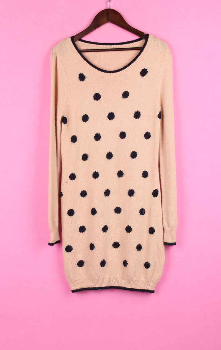 【徐10】[万]54TW998女春秋季长袖显瘦长款针织衫上衣大促爆款