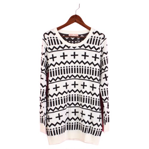 圆领长袖孕妇装针织衫上衣