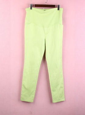 【徐08】100SYMM143库存剪标女式春秋拼接高腰可调腰孕妇休闲裤子