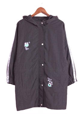 【徐07】A系列152AB*546库存童装春秋连帽风衣中长外套