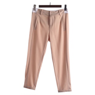 威系列162WSM110库存春夏女休闲高腰直筒雪纺长裤 万 徐08