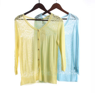 徐08 中袖 万 V领薄款 针织开衫 威系列162WSM205春夏女装