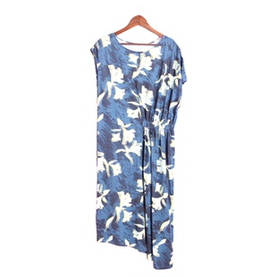 米系列133MCT083库存夏女套头圆领碎花聚酯纤维连衣裙 徐08