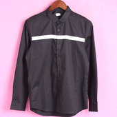 翻领长袖 黑色衬衫 春秋季 开衫 徐08 米系列133MCT735库存男士