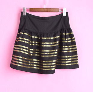 半身裙春秋季 米系列133MCT312库存女式 条纹百搭短裙 徐08