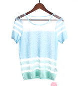 针织衫 威系列162WSM026春夏女清新减龄镂空套头短袖 徐08 万