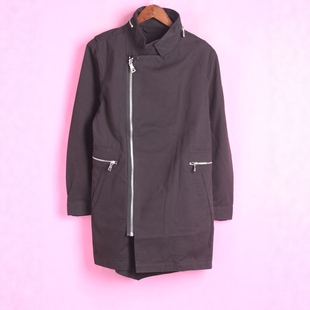 立领长袖 米系列133MCT505男春秋开衫 黑色拉链风衣外套 徐08