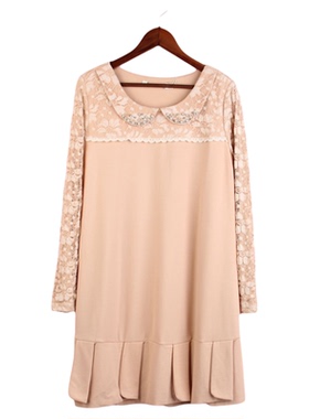 【徐08】十月系列100SYMM259剪标女春秋圆领长袖宽松孕妇装连衣裙