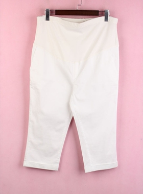 【徐08】100SYMM646上新库存剪标女春夏拼接高腰孕妇休闲中裤子