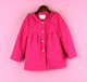 徐10 长袖 94HPFS583上新女童装 开衫 梅红毛呢大衣外套 秋冬季