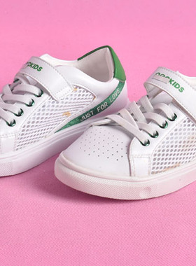 【徐07】A系列152AB*167库存春秋小童网眼休闲白色板鞋