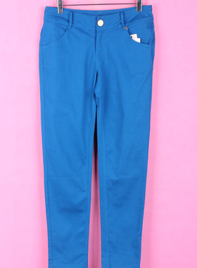 [徐][万]60YBBB51522上新女装春秋季休闲裤小脚口红色修身裤子