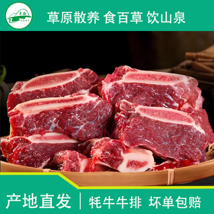 【溜达羊】青海牦牛排 新鲜现杀牛肉牛排牛肋条寸排肋骨黄膘牛排