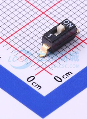 拨码开关 DSIC01LS-P SMD-4P 凸起式 2.54mm 1位平拨 全新现货