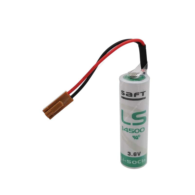 原厂全新SAFT LS14500工控PLC控制器伺服CNC 锂电池3.6V带JAE插头