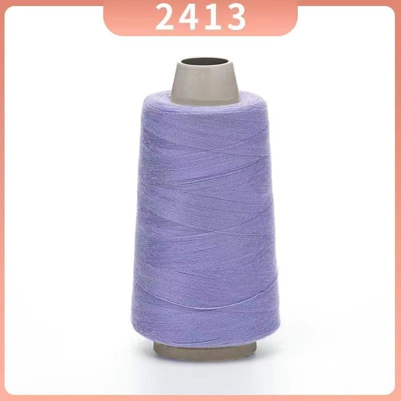 薰衣草紫缝纫细线家用402涤纶老式缝纫机线手工缝衣平车线大卷