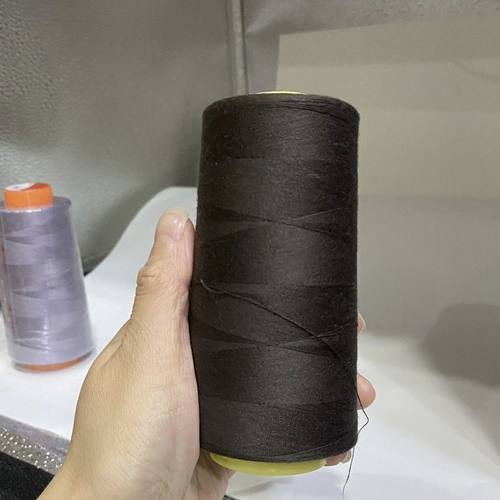 黑咖色缝纫细线家用402涤纶老式缝纫机手工深咖色缝衣平车线大卷