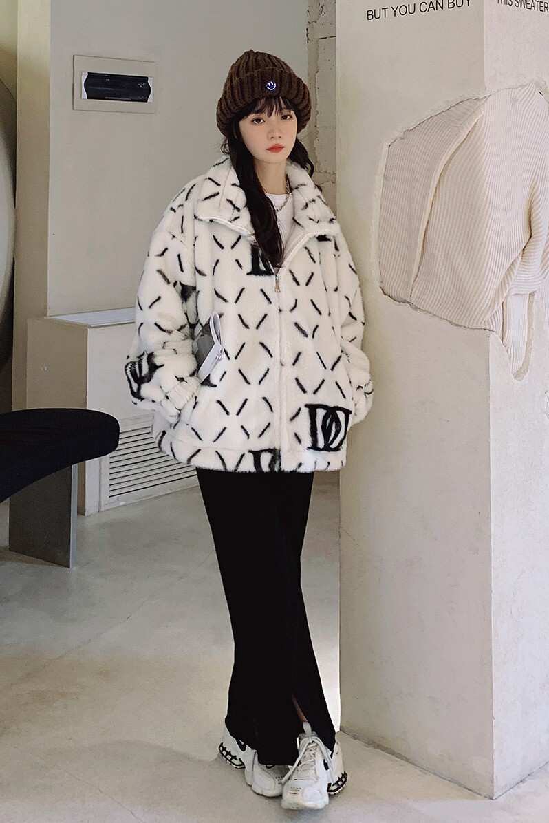 现货主推仿水貂毛皮草时尚款毛绒宽松外套女冬290251P210控298,女装皮草,艾青服饰