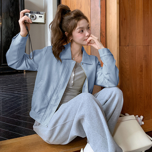 春季新款现货  机车风复古皮衣外套153 2610P130K198图片