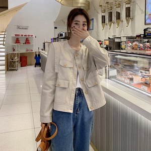 现货 主推显瘦机车PU皮衣女春秋百搭时尚皮夹克8271P130控198图片