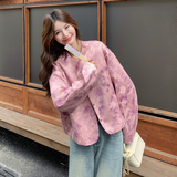 新款现货数据好提花新中式外套6619P145K198，女装短外套，艾青服饰