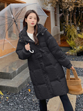 现货大50羽绒服中长款加厚连帽外套29022816P260控398，女装羽绒服，艾青服饰