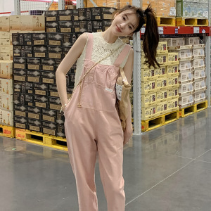 现货 新款兔年春夏款减龄兔耳朵牛仔背带裤1316P100控158图片
