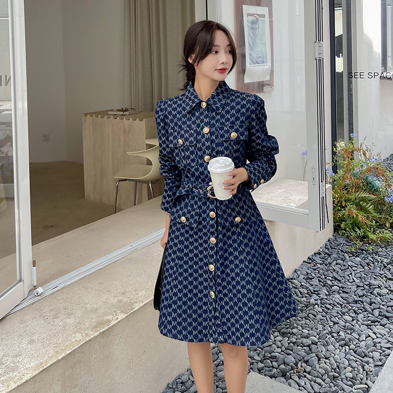 现货牛仔提花连衣裙字母裙29022318P120控17822301P130控198，女装连衣裙，艾青服饰