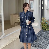 现货牛仔提花连衣裙字母裙29022318P120控17822301P130控198，女装连衣裙，艾青服饰