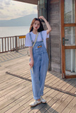大货已出2021春夏新款复古减龄哈伦牛仔背带裤女487140P90控138，女装牛仔裤，艾青服饰