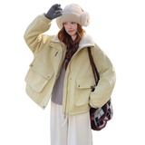 现货加色冬季新款麂皮绒皮毛外套1536644P200K288，女装短外套，艾青服饰