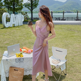 现货仿醋酸缎面时尚吊带连衣裙女内搭外穿背心裙165142P85控138，女装连衣裙，艾青服饰