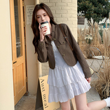 现货春秋pu皮衣夹克机车风外套2406P135控198，女装皮衣，艾青服饰