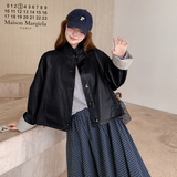 【】现货2026秋新款宽松皮衣外套1536622P145K198，女装皮衣，艾青服饰