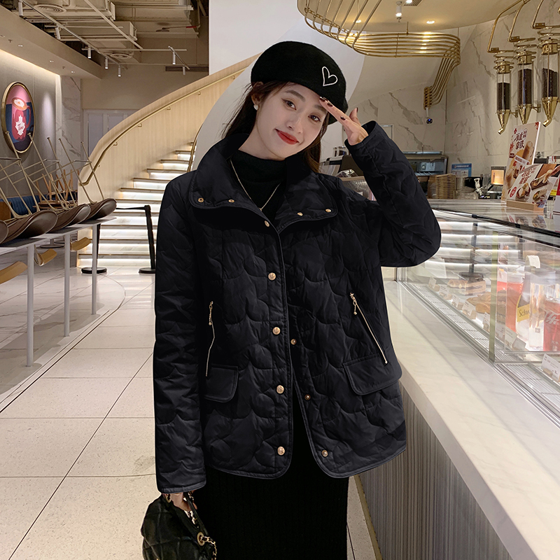 现货羽绒服标50绒纯色长袖外套29022805P200控288，女装羽绒服，艾青服饰