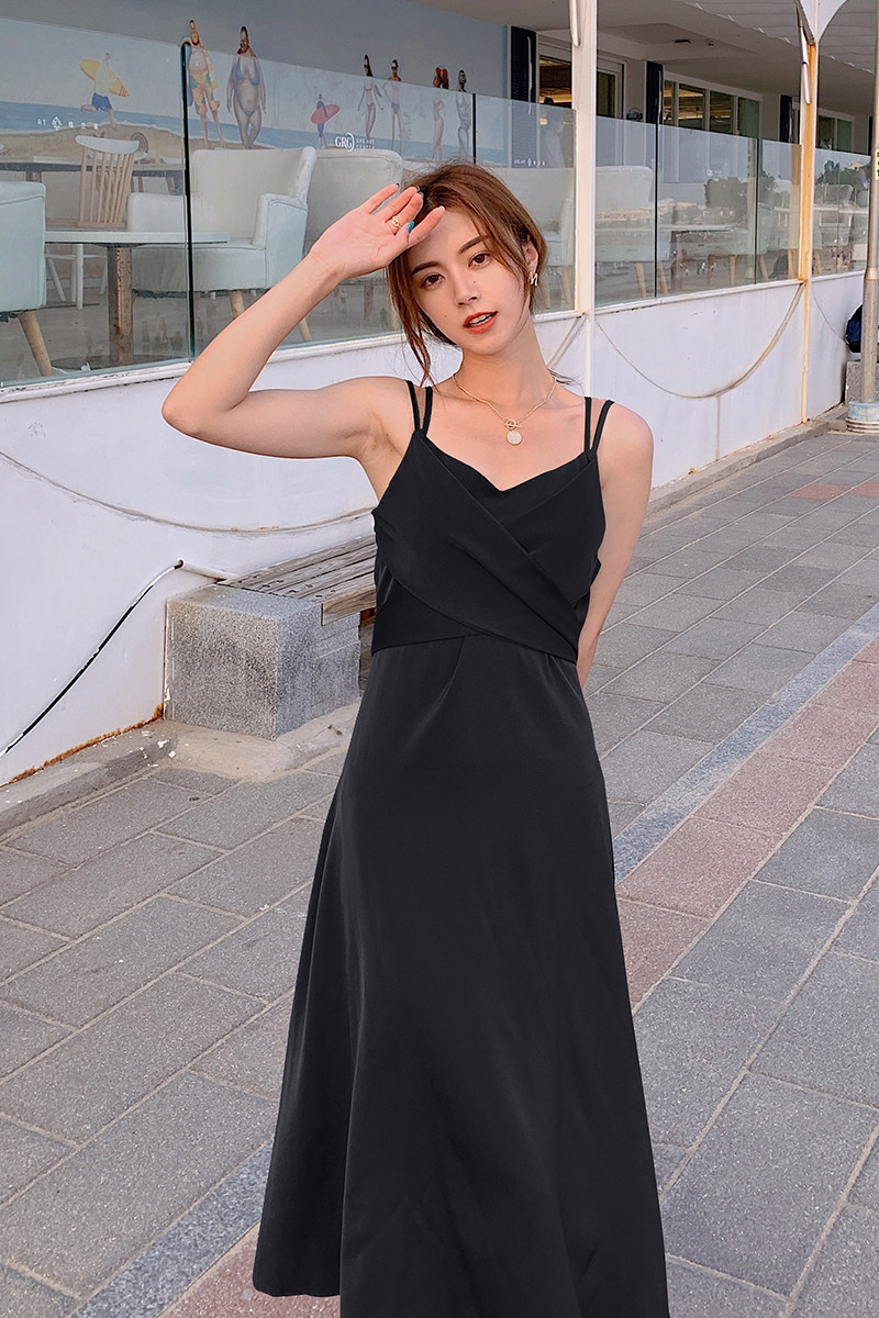 现货仿醋酸缎面时尚吊带连衣裙女内搭外穿背心裙487142P85控138,女装连衣裙,艾青服饰