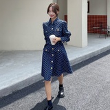 现货牛仔提花连衣裙字母裙29022318P120控17822301P130控198，女装连衣裙，艾青服饰