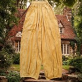 很小量 此岸歌声 深黄肌理麻灯笼裤 微博愿望款 原创设计店