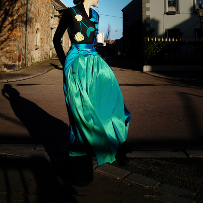 此岸歌声原创设计春款手打花裙