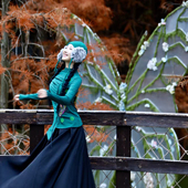 冷墨绿冰丝罗马布蝴蝶绣小衫 此岸歌声 原创设计店 薄薄霜