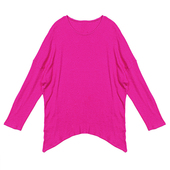 小量 此岸歌声 均码 升级版 玫红色宽松恤衫