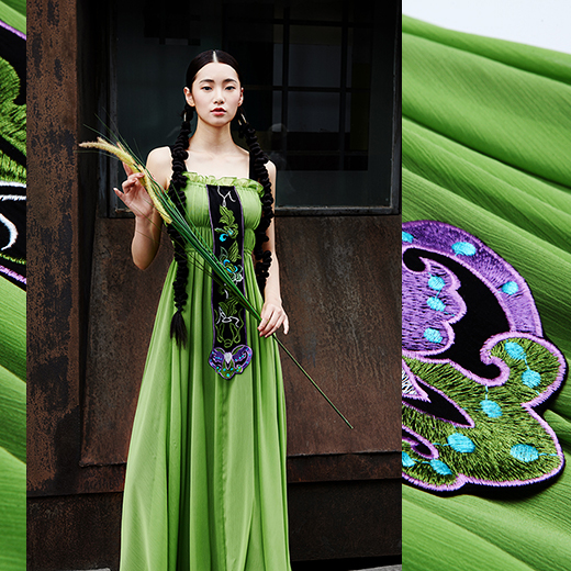 此岸歌声原创设计风情人吊带裙