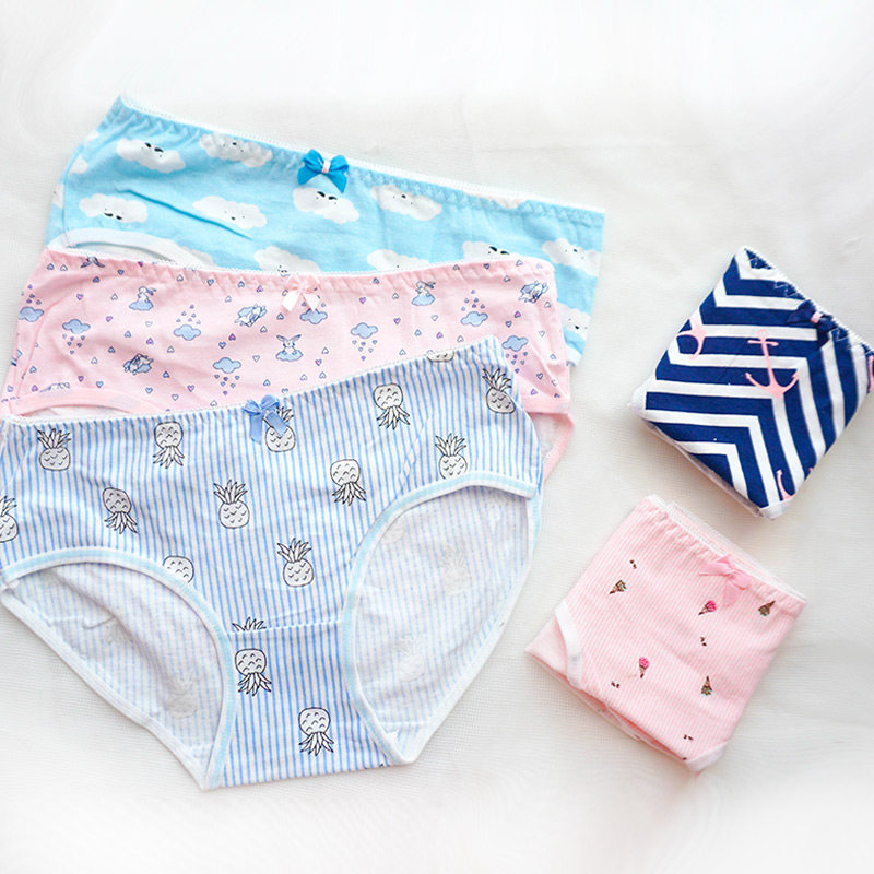可爱内裤纯棉女款低腰日系胖次女韩版小清新软妹学生短裤少女内裤