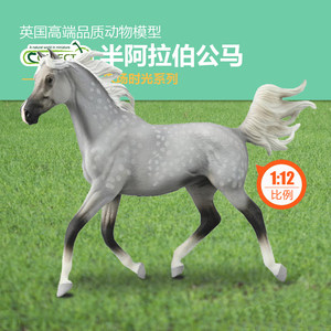正品英国我你他 1:12 半阿拉伯公马大号仿真马术收藏动模型88959