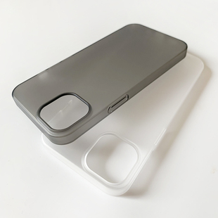 适用iPhone14手机壳苹果13promax磨砂PC塑料硬壳透明不发黄极简12