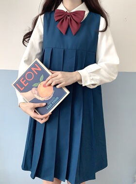 Ruibbit自制原创春秋款国中生背心裙百褶连衣裙少女制服jk包邮夏