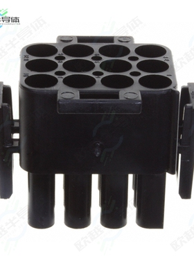 1-480708-9[连接器CONN PLUG HSG 12POS U-MNL BLK]