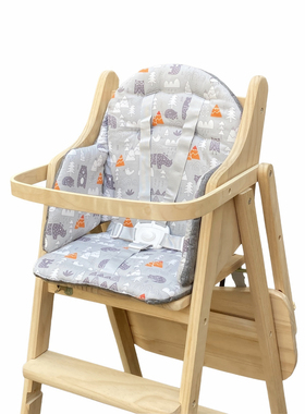 实木餐椅坐垫升级款加厚宝宝儿童餐桌椅垫婴儿高脚椅垫吃饭椅靠垫