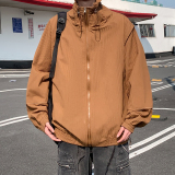 外景新款简约夹克潮流男宽松休闲外套纯色可二开6633P88控128，男装夹克，电商A029A